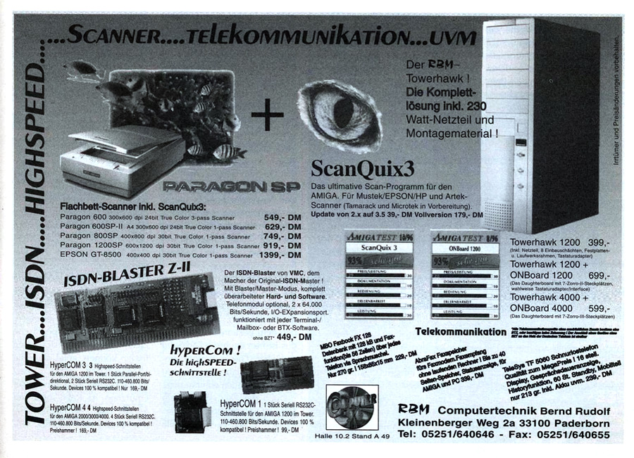 VMC Harald Frank ISDN Blaster - Vintage Advert - Date: 1996-11, Origin: DE