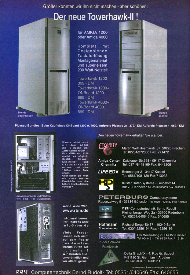 RBM Computertechnik ONBoard 4000 - Vintage Advert - Date: 1997-05, Origin: DE