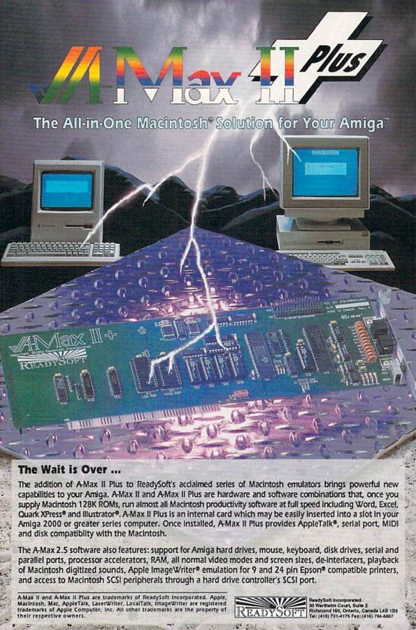 ReadySoft A-Max & A-Max II - Vintage Advert - Date: 1993-01, Origin: US