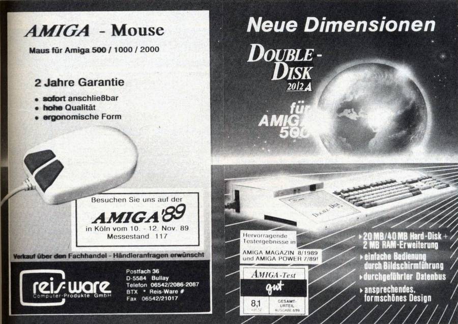 Reis-Ware Double Disk 20/2A - Vintage Ad (Datum: 1989-10, Herkunft: DE)