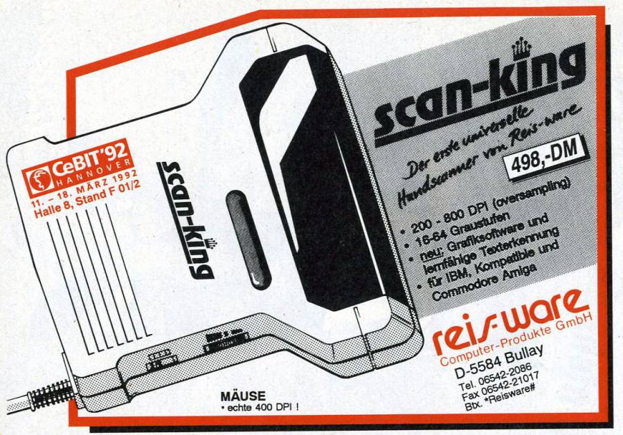Reis-Ware Scan-King - Vintage Ad (Datum: 1992-03, Herkunft: DE)
