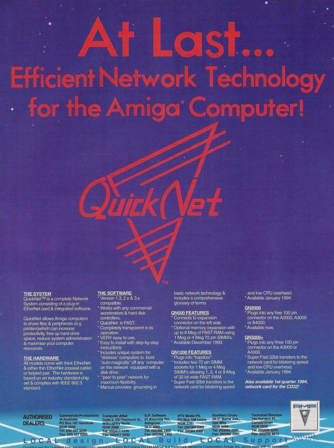 Resource Management Force QuickNet 500 & 2000 - Vintage Ad (Datum: 1993-11, Herkunft: AU)