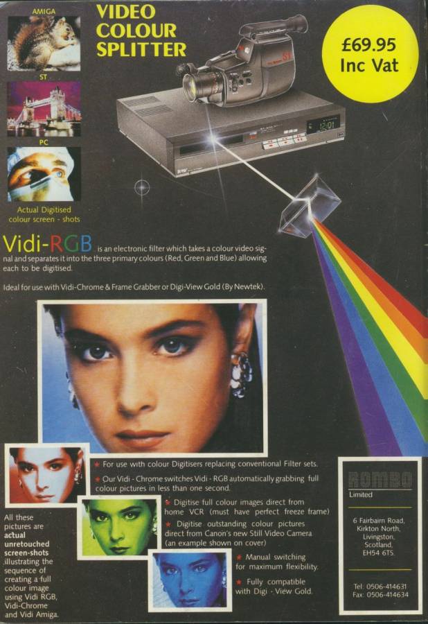 Rombo Productions Vidi RGB - Vintage Advert - Date: 1990-12, Origin: GB