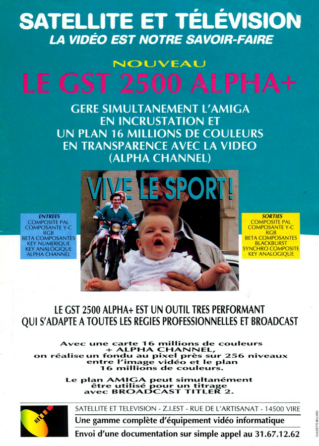 Satellite et T&eacute;l&eacute;vision GST 2500 Alpha+ - Zeitgen&ouml;ssische Werbung - Datum: 1991-12, Herkunft: FR