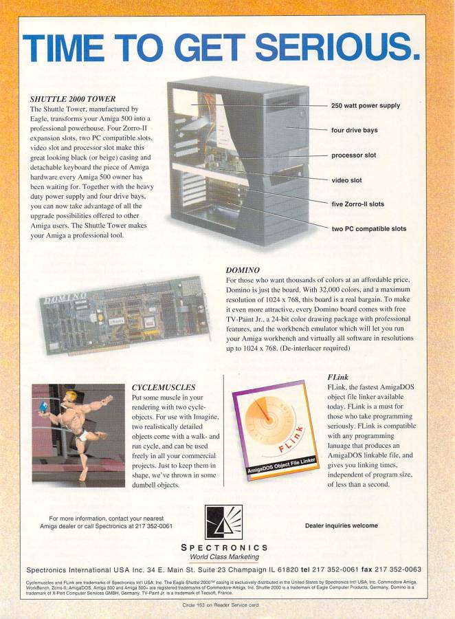 X-Pert Computer Services / Village Tronic Domino - Vintage Advert - Date: 1993-05, Origin: US