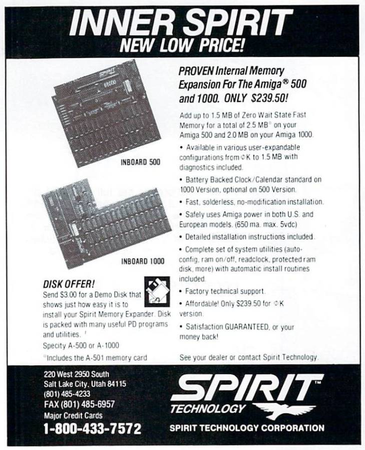 Spirit Technology Inboard 1000 - Vintage Advert - Date: 1988-06, Origin: US