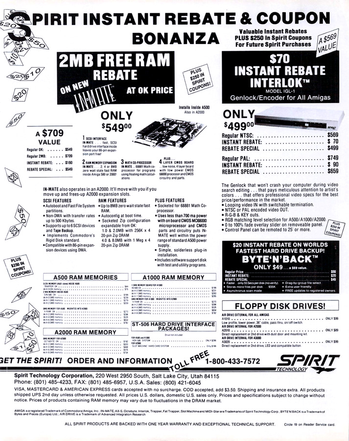 Spirit Technology Interlok - Zeitgen&ouml;ssische Werbung - Datum: 1991-01, Herkunft: US