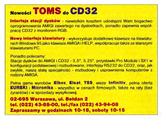 TOMS CD32 Interface Expander - Zeitgen&ouml;ssische Werbung - Datum: 1996-10, Herkunft: PL