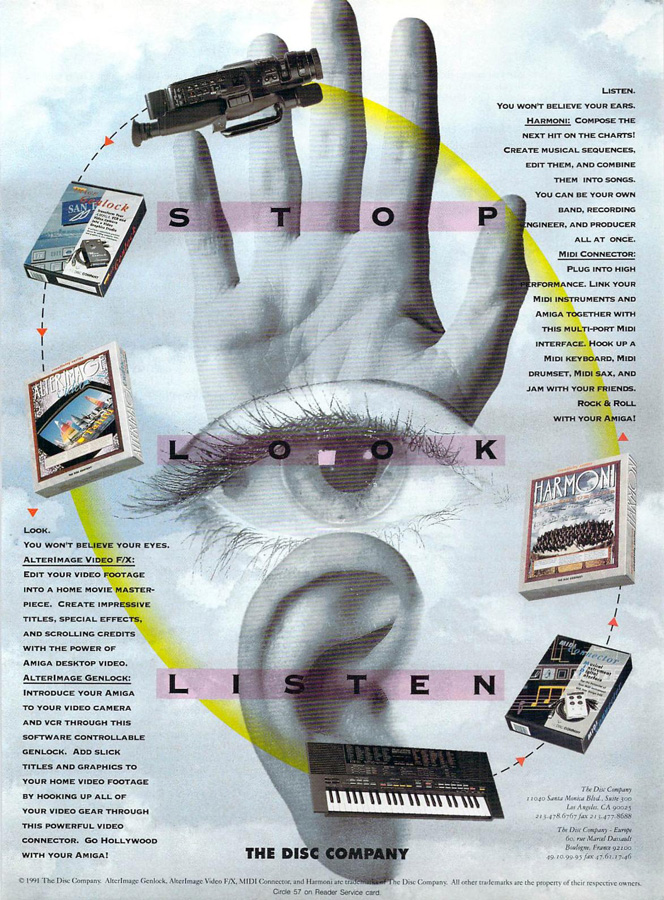 The Disc Company / Commodore Alter Image - Zeitgen&ouml;ssische Werbung - Datum: 1991-09, Herkunft: US