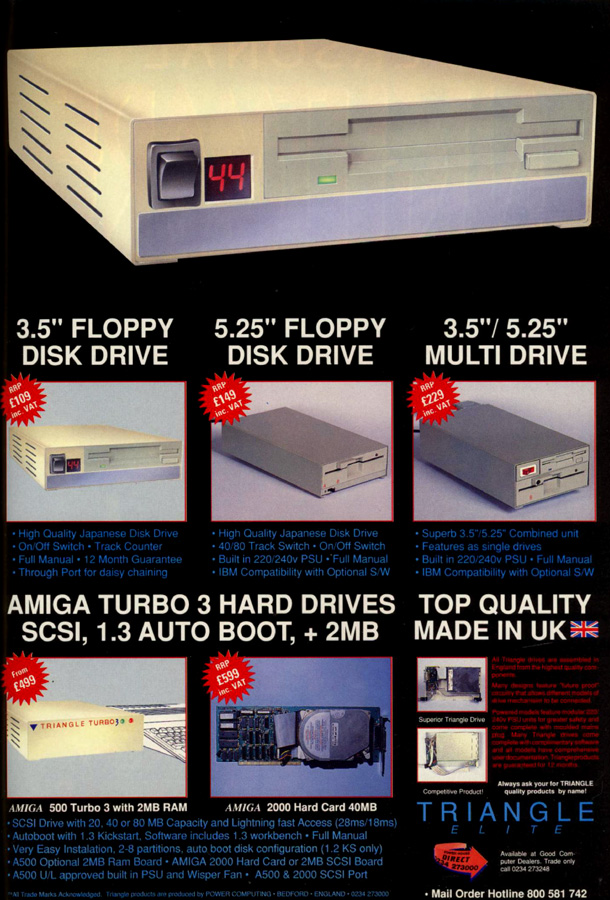 Triangle Turbo 3 - Zeitgen&ouml;ssische Werbung - Datum: 1989-04, Herkunft: UK