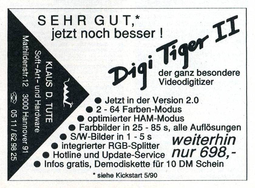 Klaus D. Tute Digi Tiger II - Vintage Advert - Date: 1990-10, Origin: DE