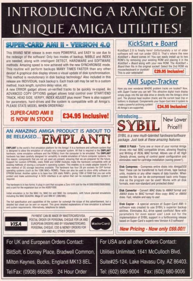 Utilities Unlimited Super-Card Ami II - Vintage Advert - Date: 1992-08, Origin: GB