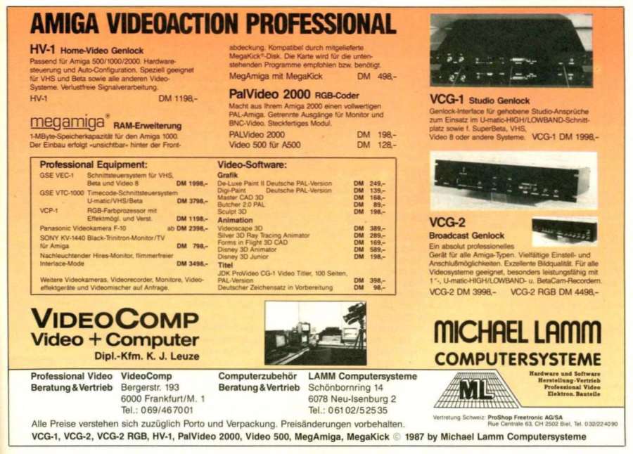 Videocomp VCG-1 - Vintage Advert - Date: 1988-07, Origin: DE