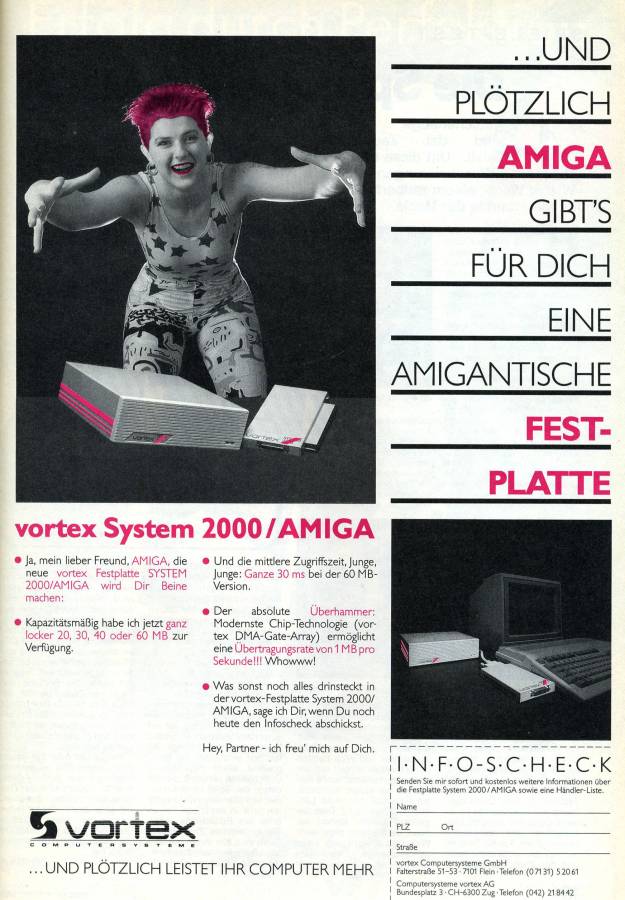 Vortex System 2000 - Vintage Advert - Date: 1989-02, Origin: DE