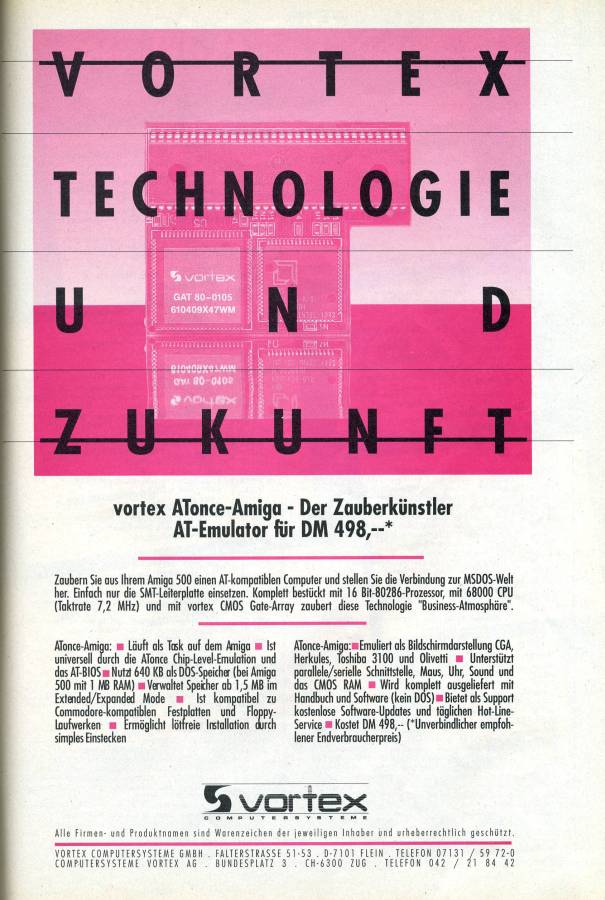Vortex ATonce - Vintage Advert - Date: 1990-12, Origin: DE
