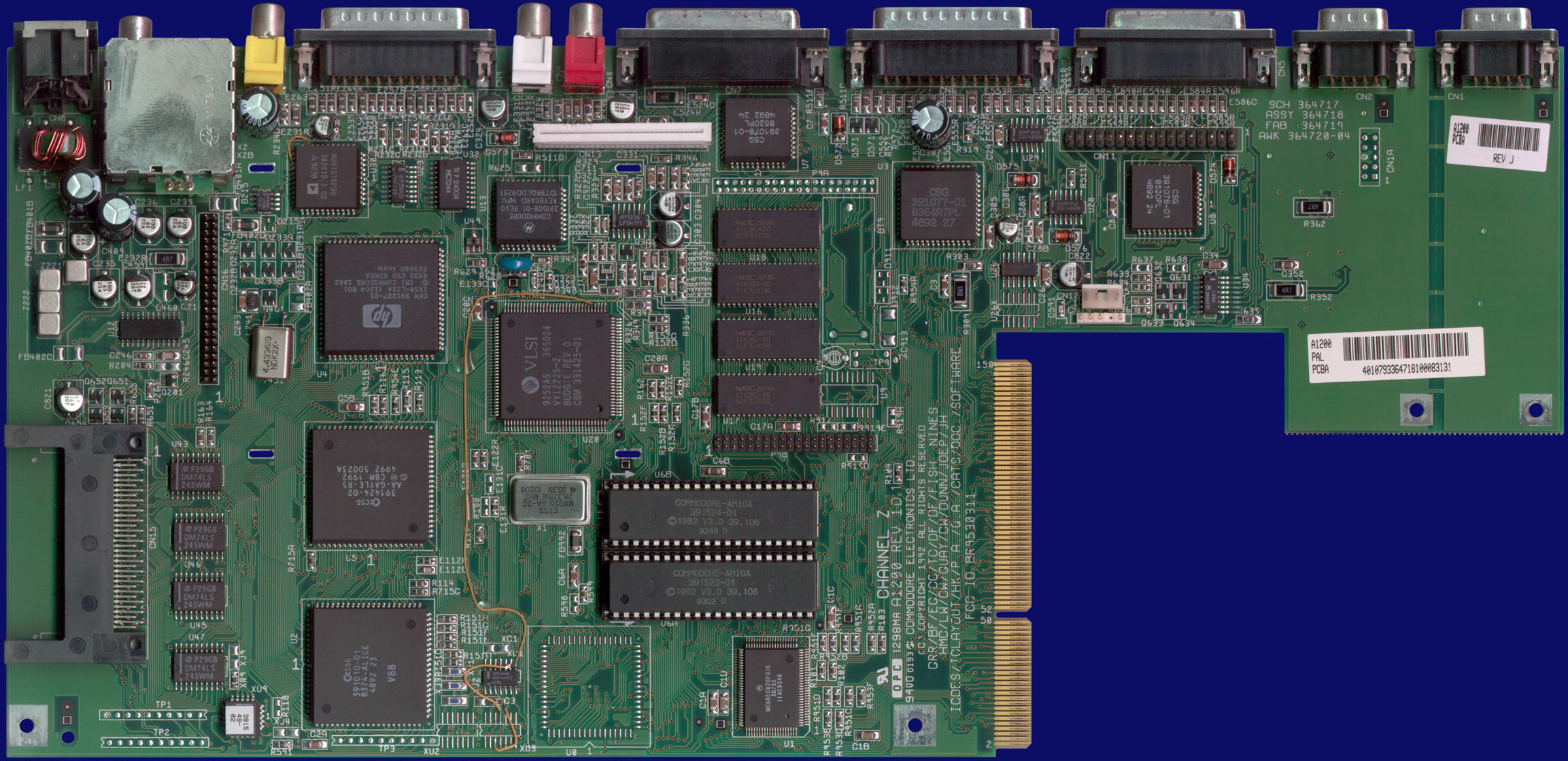 Commodore Amiga 1200 - Rev. 1D1, Vorderseite