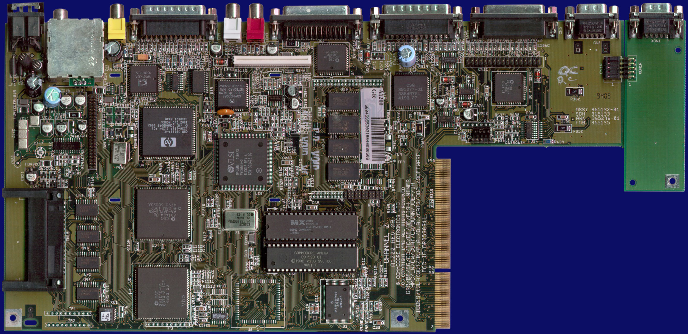 Commodore Amiga 1200 - Rev. 2B, Vorderseite