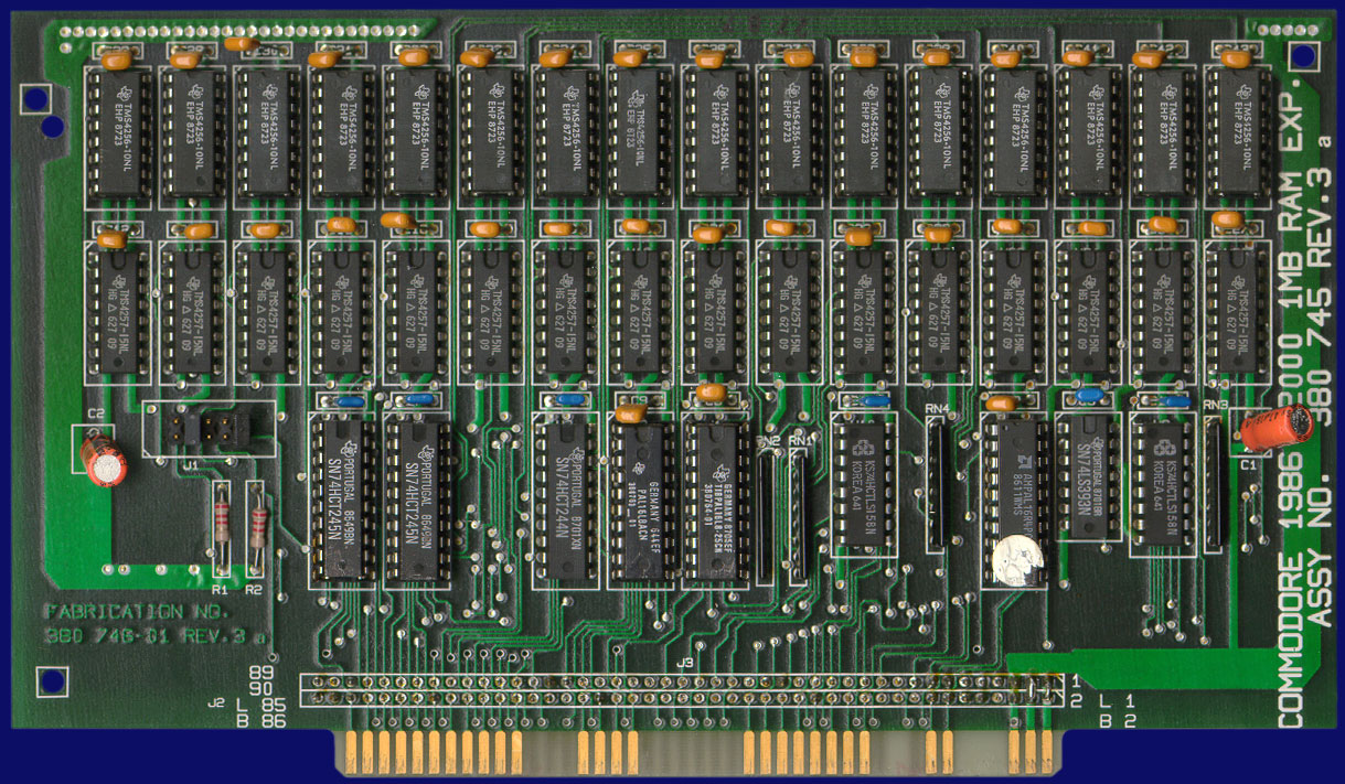 Commodore A2000 1MB RAM - front side