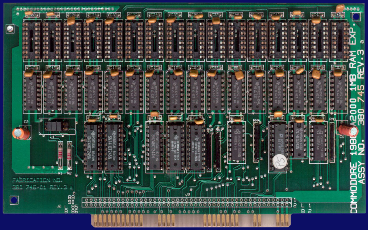 Commodore A2000 1MB RAM - front side