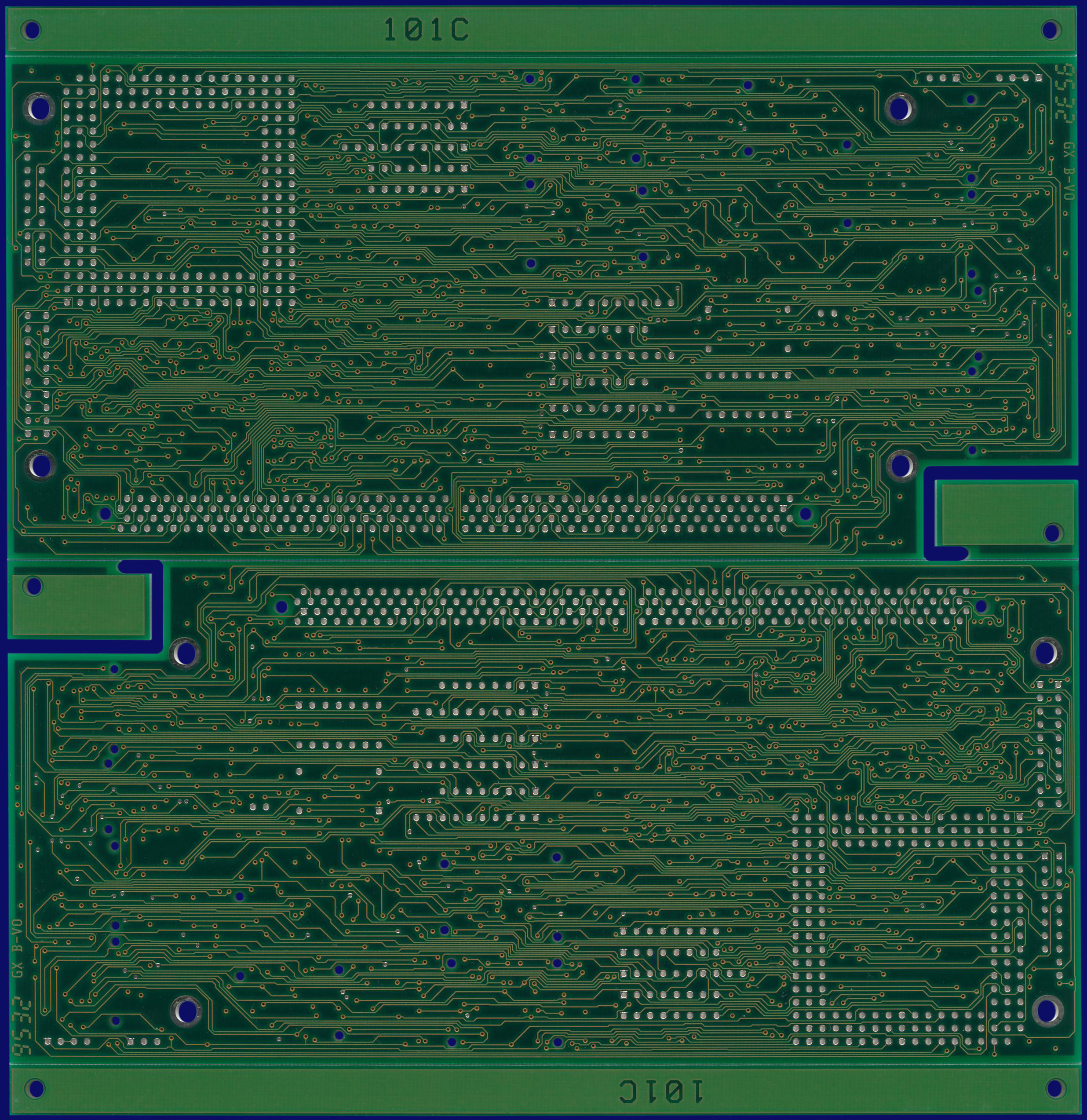 Commodore A3640 - blank PCB, back side