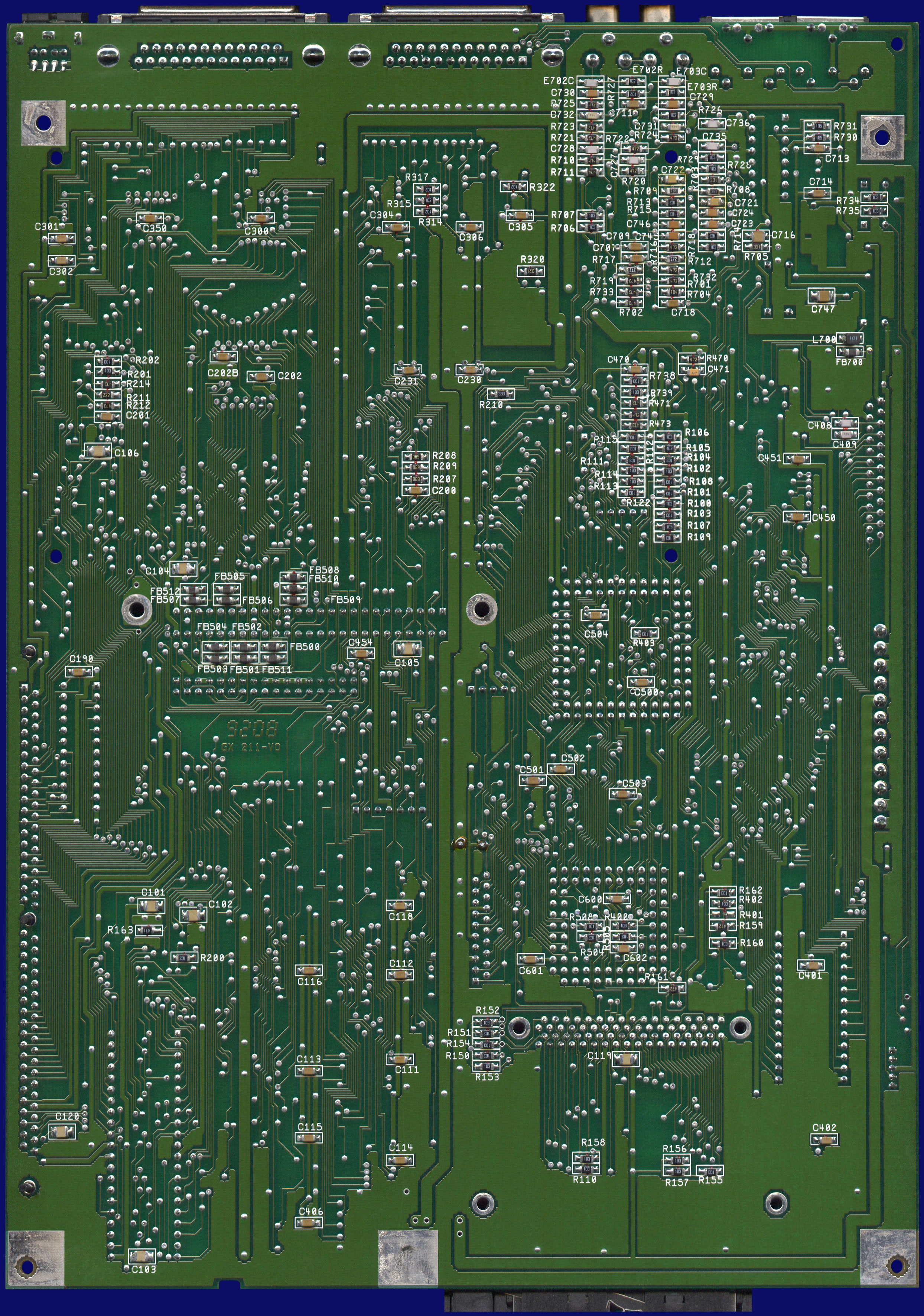 Commodore CDTV II - Hauptplatine, Rückseite