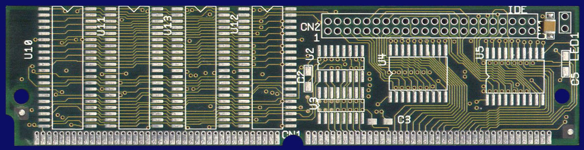 Commodore CDTV II - Flash/IDE-Modul, Rückseite