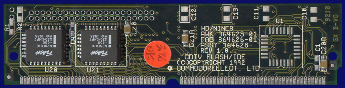 Commodore CDTV II - Flash/IDE-Modul, Vorderseite