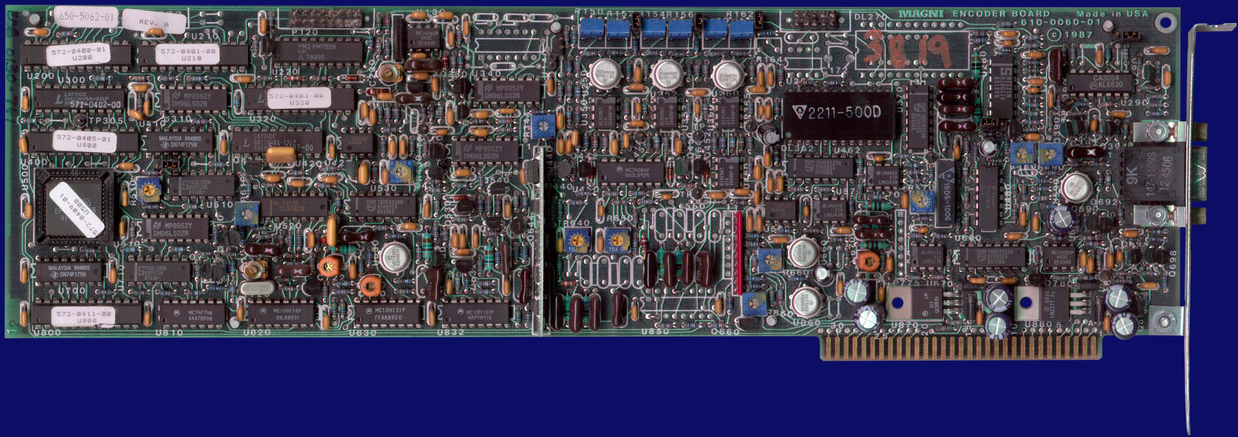 Magni Systems 4004, 4004S & 4005 - Magni 4005 Encoder-Karte, Vorderseite