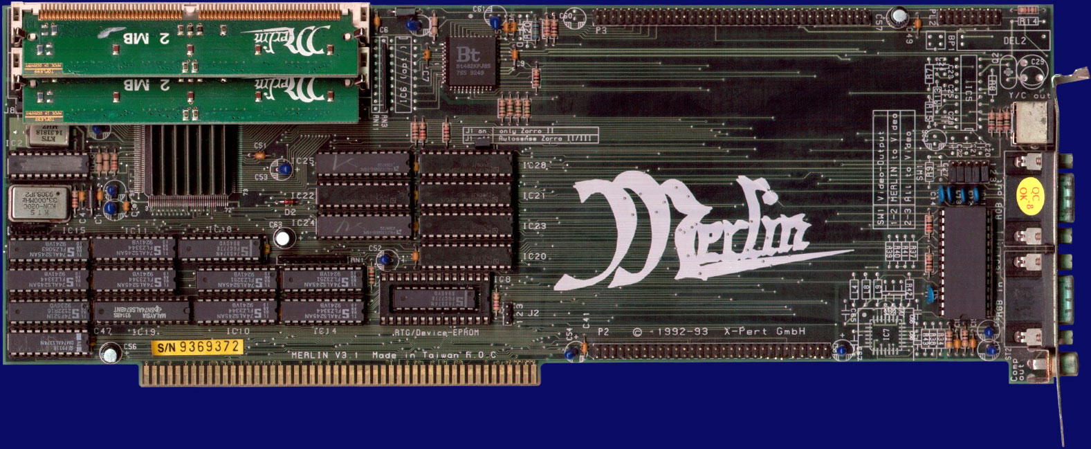X-Pert Computer Services / Prodev Merlin - with RAM installed, front side