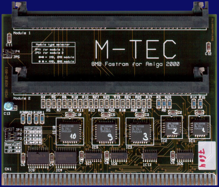 M-Tec 8 MB Fastram for A2000 - Vorderseite