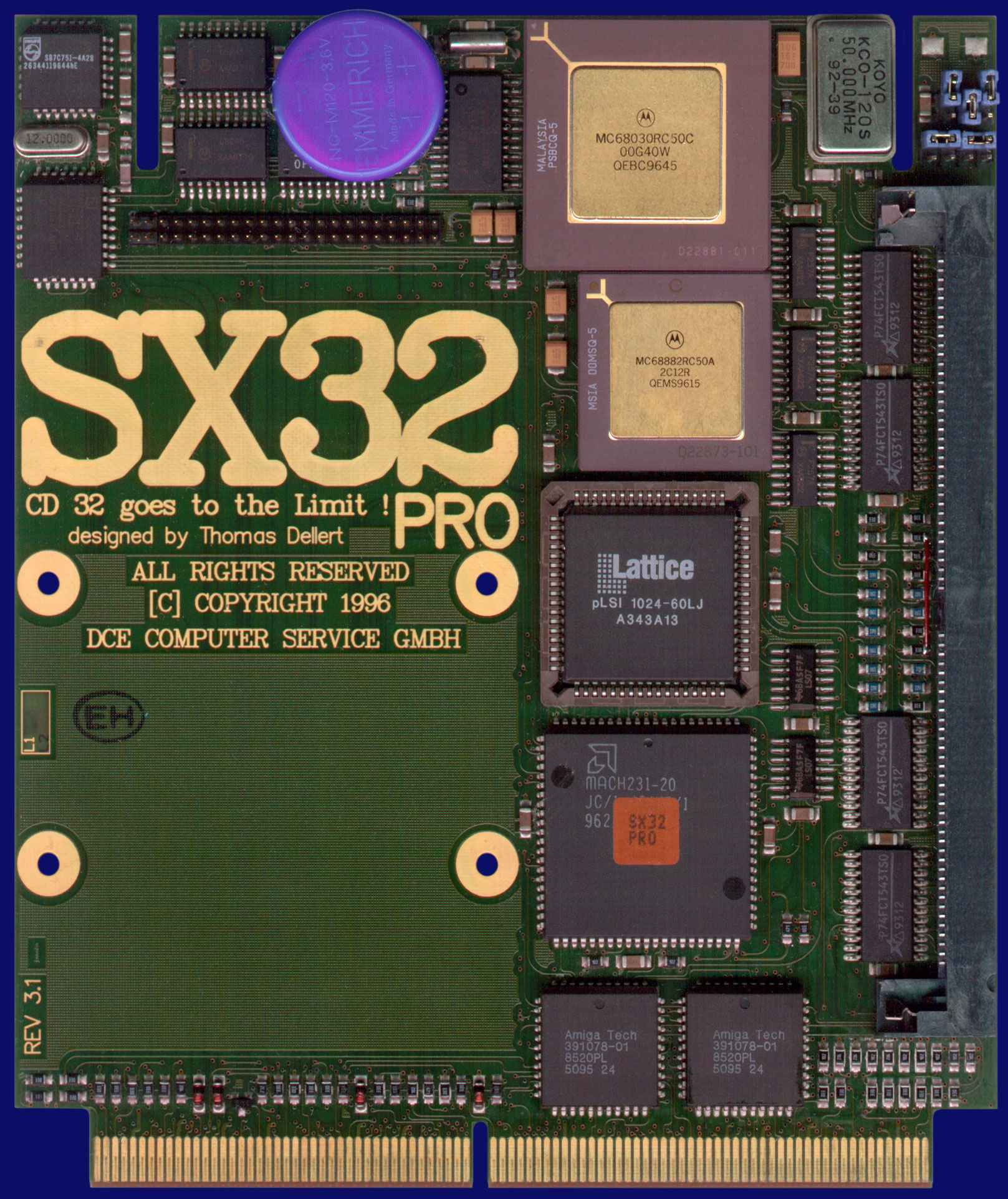 DCE SX 32 Pro - Hauptkarte, Vorderseite