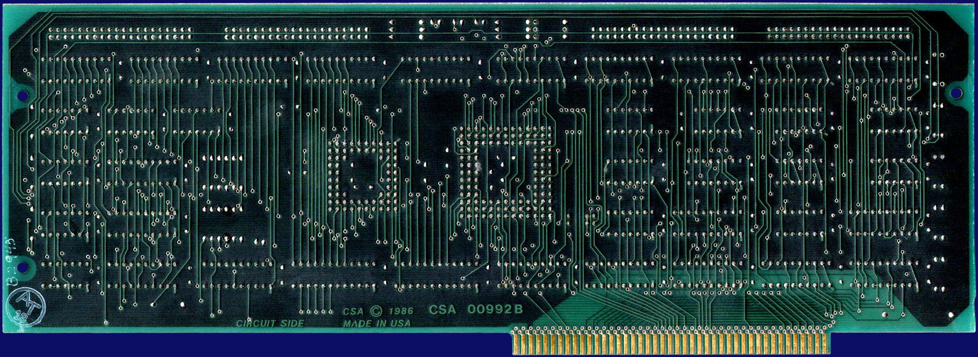 Computer System Associates Turbo Amiga CPU (A2000) - CPU card Rev B, back side