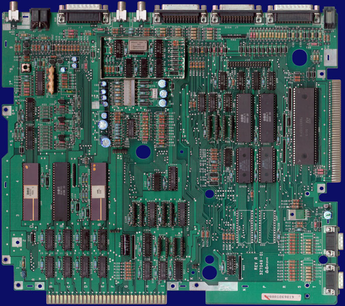 Commodore Amiga 1000 - Hauptplatine Rev. A ohne Tochterplatine, Vorderseite