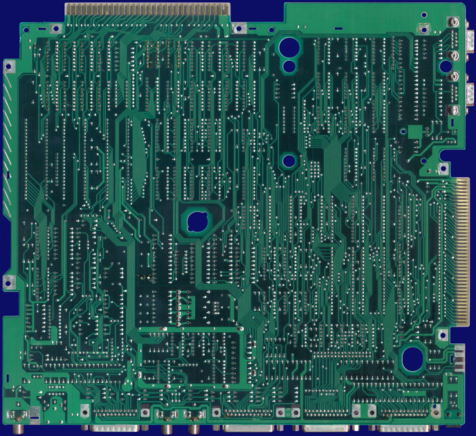 Commodore Amiga 1000 - PAL motherboard, back side