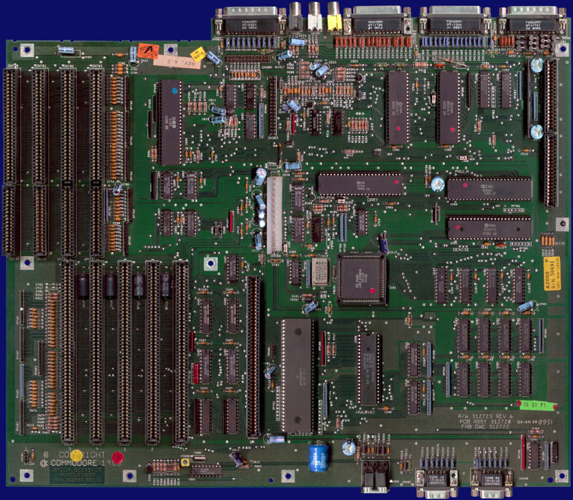 Commodore Amiga 2000 - Hauptplatine Rev. 6.2, Vorderseite