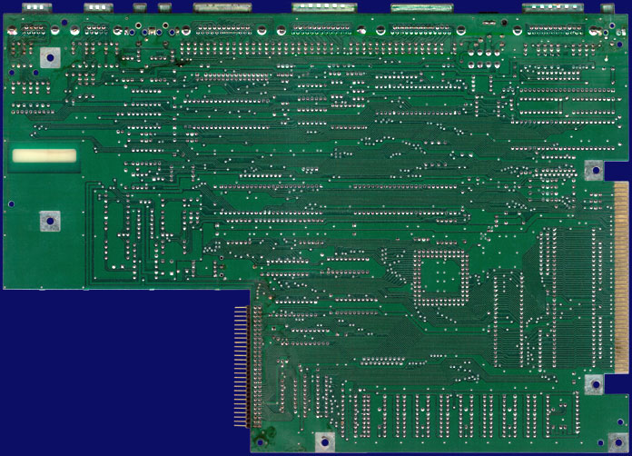 Commodore Amiga 500 & 500+ - Hauptplatine Rev. 8A (A500+), Rückseite