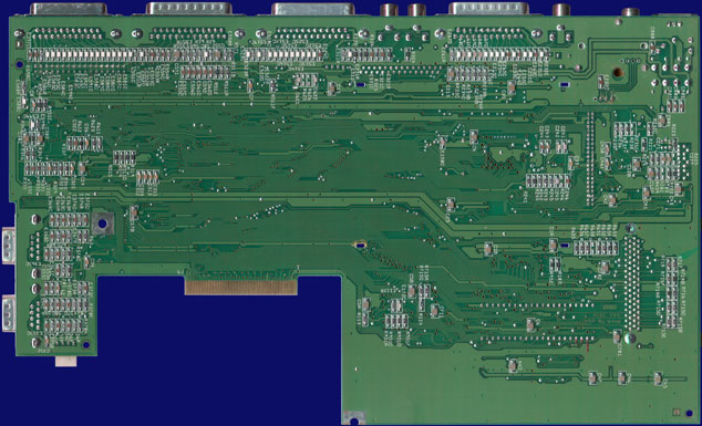 Commodore Amiga 600 - Hauptplatine Rev. 2D, Rückseite