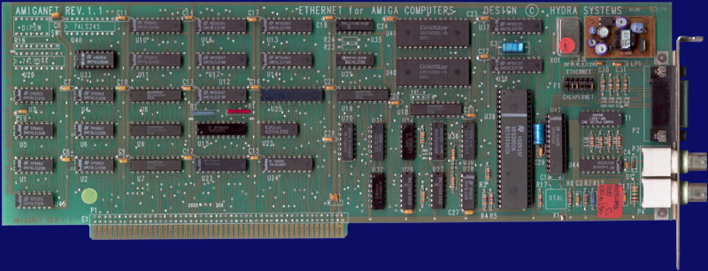 Hydra Systems AmigaNet - Rev 1.1, front side