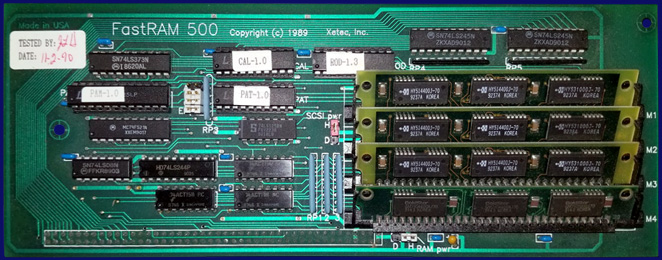 Xetec FastTrak SA-5 - Speicherkarte FastRAM 500, Vorderseite