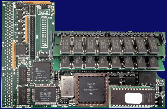 Great Valley Products A1208 SCSI + RAM (Fang) - mit Guru ROM, Vorderseite
