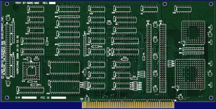 Ronin / IMtronics Hurricane 2800 & Mk2 - blank CPU card, front side