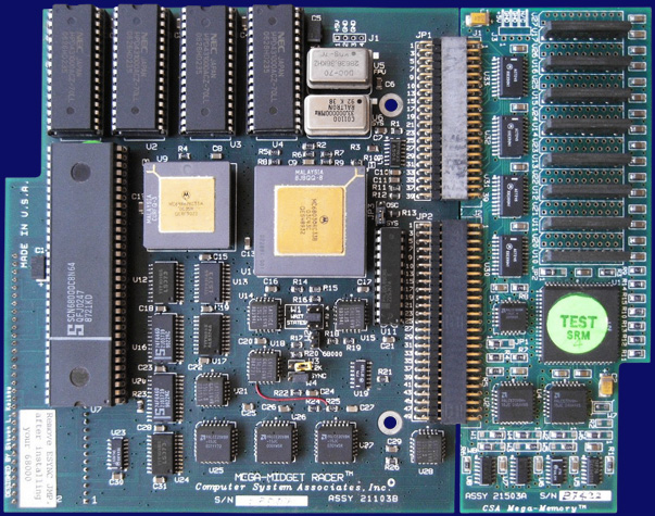 Computer System Associates Mega-Midget Racer - with Mega-Memory 2130, front side