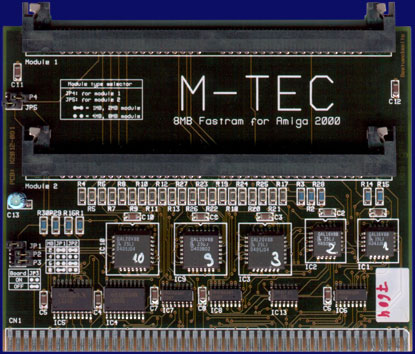 M-Tec 8 MB Fastram for A2000 - Vorderseite