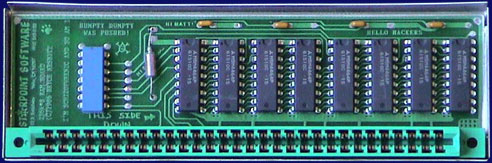 Starpoint Software 256k RAM Board - front side