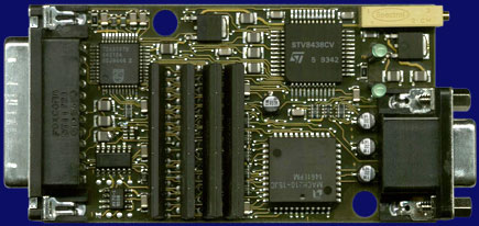 ACT Elektronik MV1200 (ToastScan / AmiScan / EZ-VGA) - Platine, Vorderseite