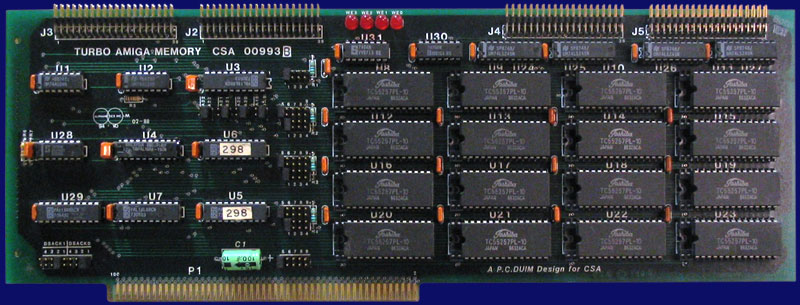 Computer System Associates Turbo Amiga CPU (A2000) - SRAM-Karte, Vorderseite