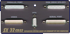 DCE SX 32 Pro - Anschluss-Karte Vorderseite