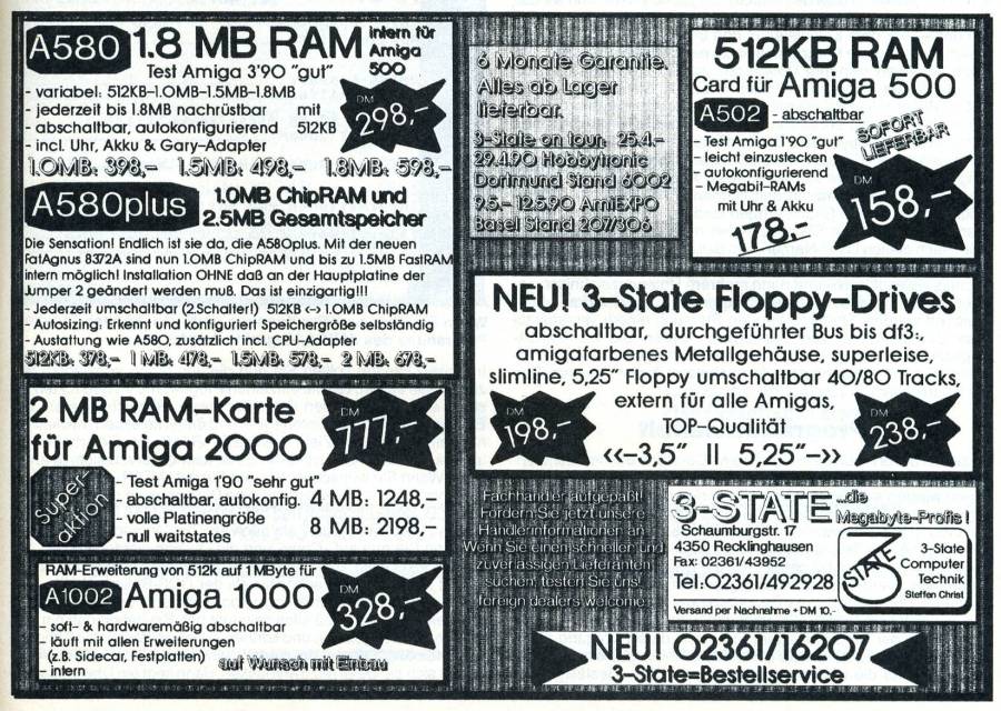 3-State MegaMix 2000 - Zeitgenössische Werbung - Datum: 1990-05, Herkunft: DE