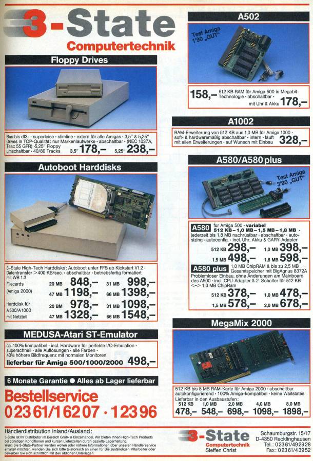 3-State MegaMix 2000 - Vintage Advert - Date: 1990-07, Origin: DE