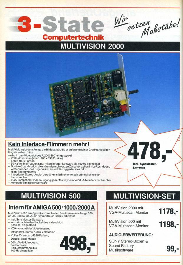3-State MultiVision 500 - Vintage Ad (Datum: 1991-04, Herkunft: DE)